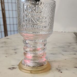 Vintage | Burger King LORD of the Rings Light Up Frosted Goblet Cup 2001